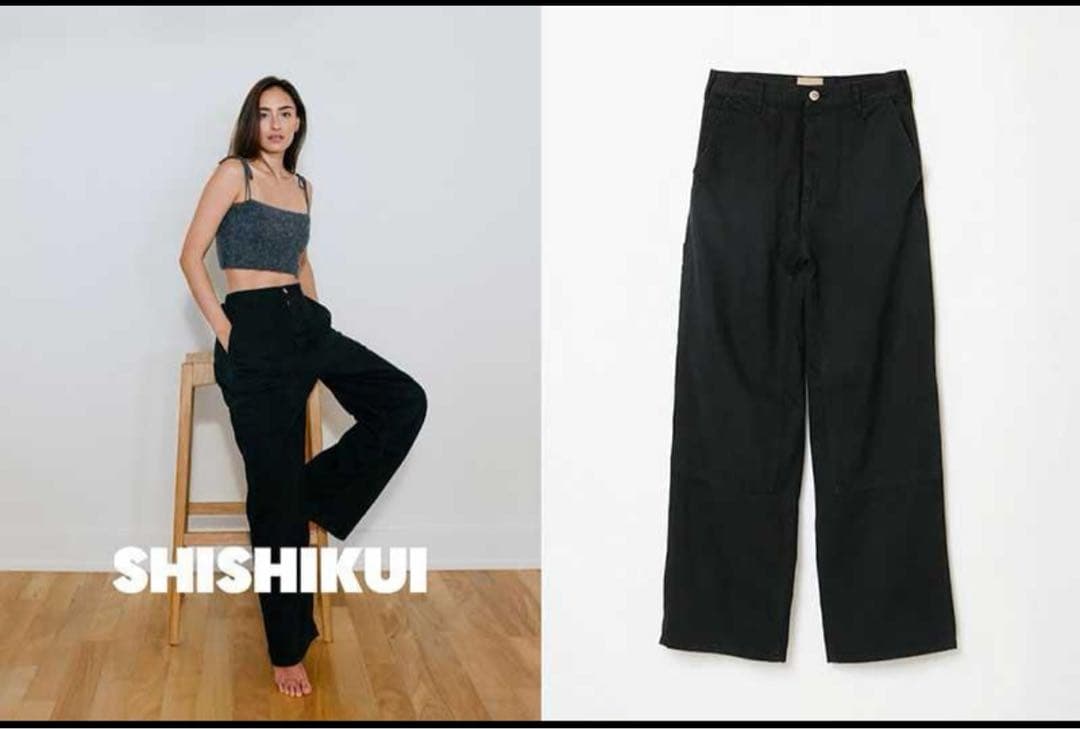 theshishikui シシクイ　ペインターパンツ　ブラック　34 丈つめあり