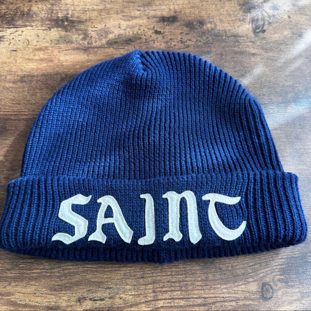 【~12/20一時値下げ】SAINT ニット帽・ビーニー ネイビー