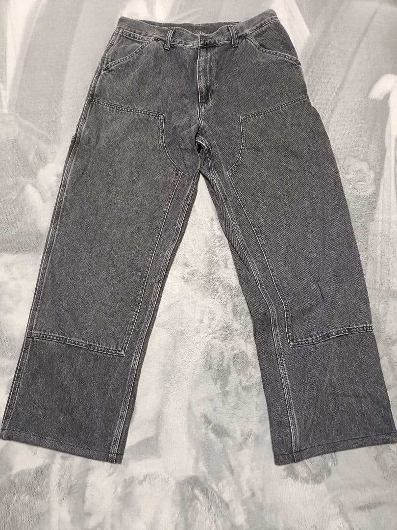 Carhart　wip ブラックデニムダブルニーパンツ　30インチ