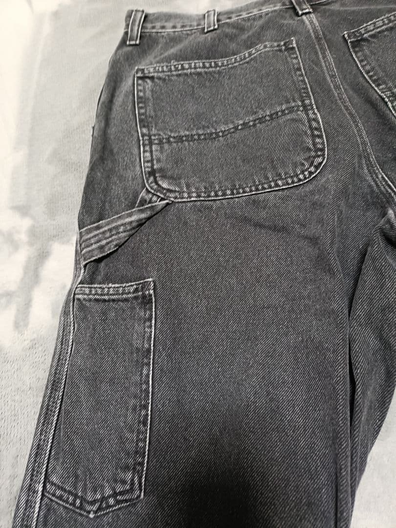 Carhart　wip ブラックデニムダブルニーパンツ　30インチ