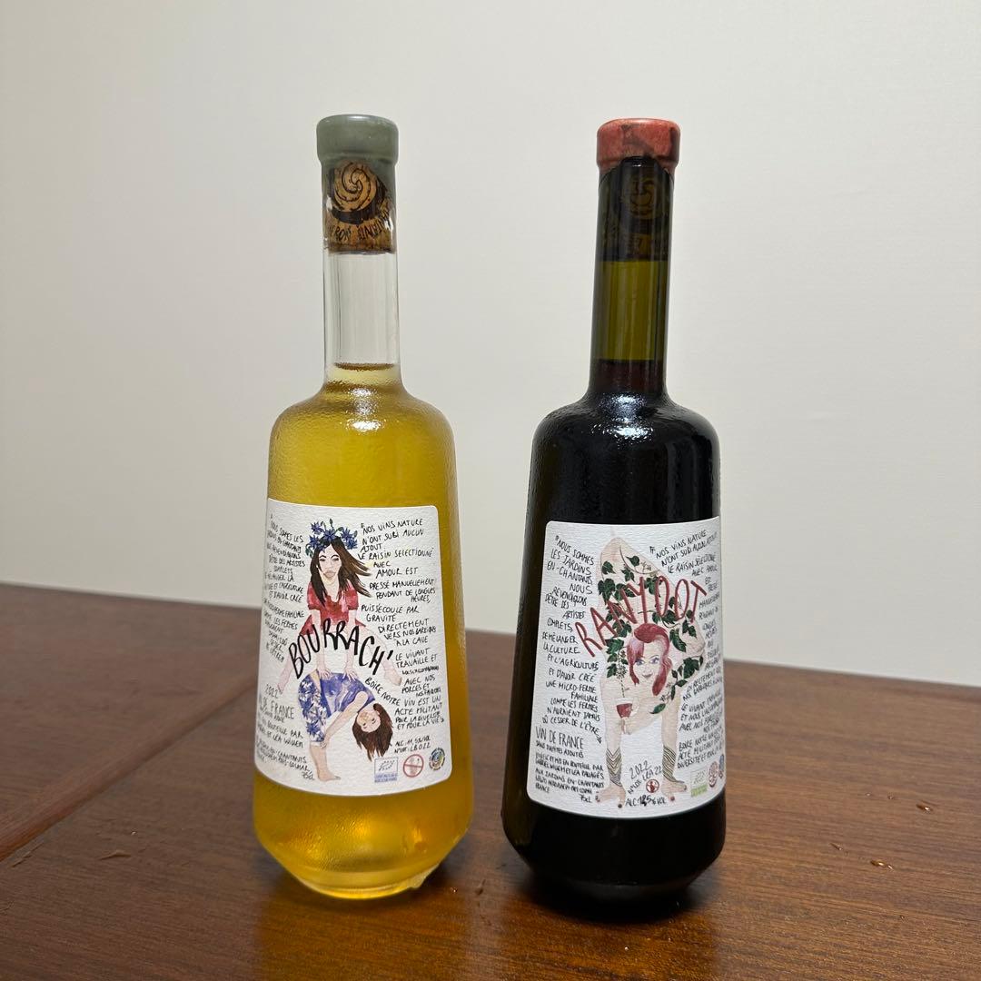 白ワインと赤ワインのセット