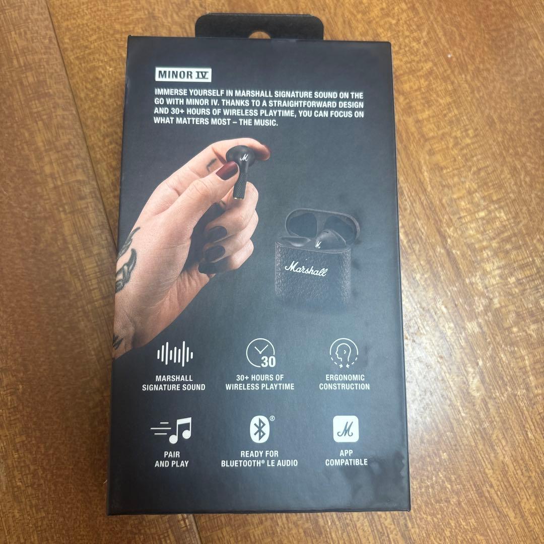 Marshall ワイヤレスイヤホン　minor4 ブラック
