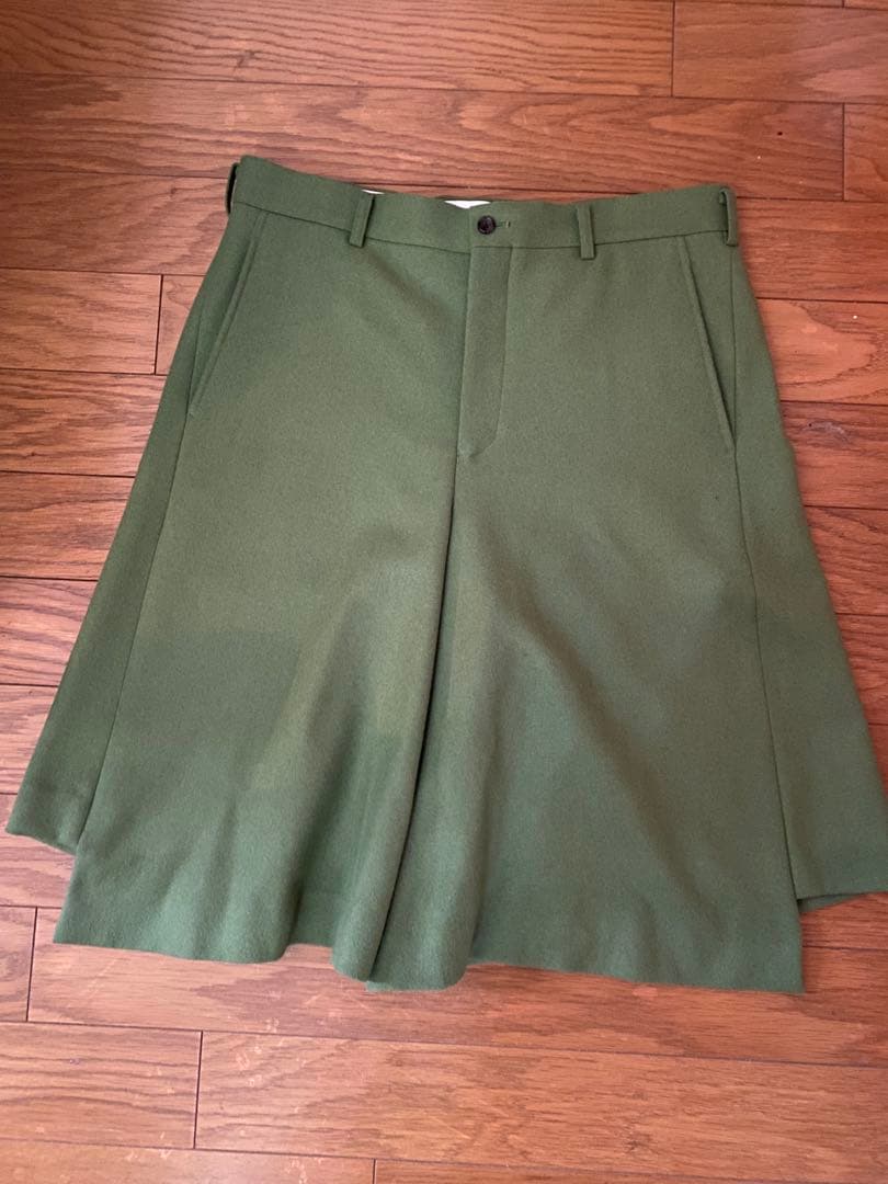 2025秋冬コムデギャルソンオムプリュス大人気フラノ捻れショーツ美品激安