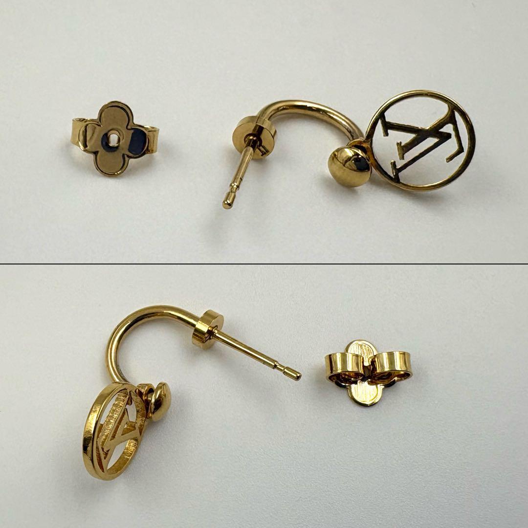 LOUIS VUITTON ルイヴィトン ピアス ブルーミング ゴールド 片耳