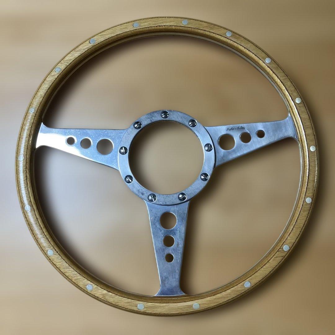 ジ*ン様 美品★MOTO-LITA モトリタ 木製 ウッドステアリング 化粧リン