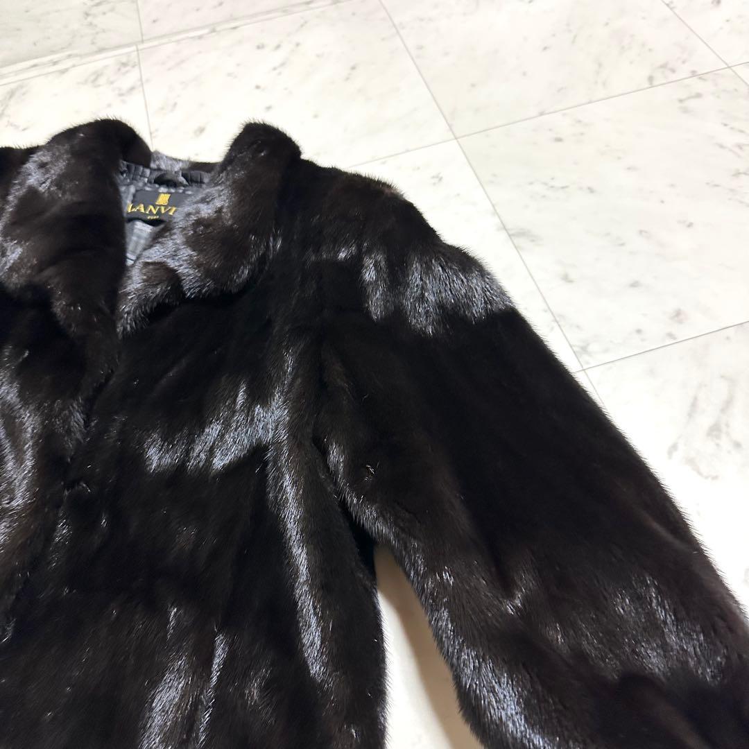 美品 最高級 LANVIN SAGA MINK  ファーコート ロング