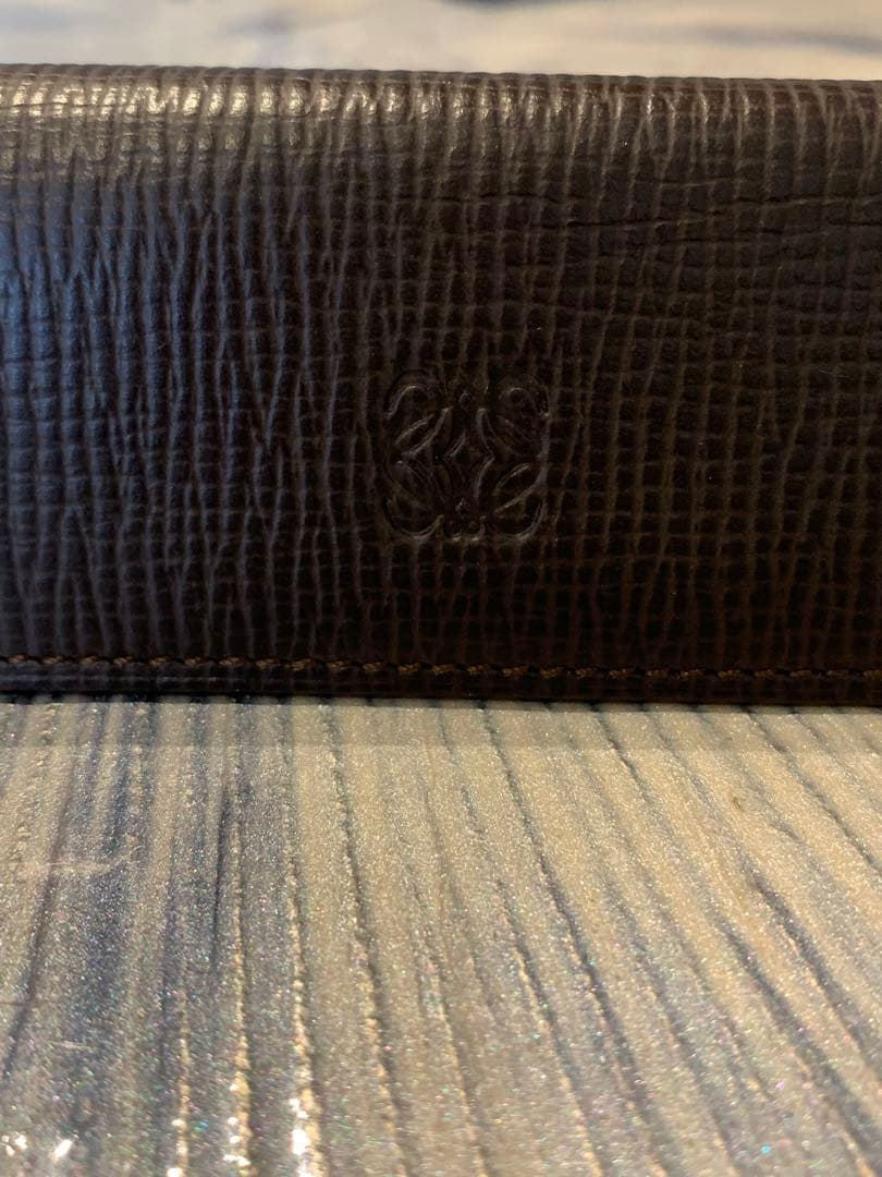【新品未使用】LOEWE ダークブラウン レザーキーケース