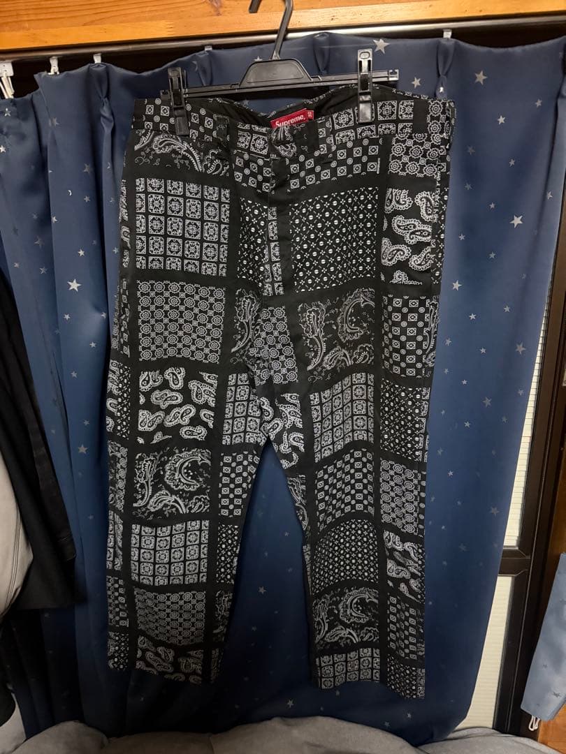 パンツ Black 36 20SS Supreme Paisley Grid Chino