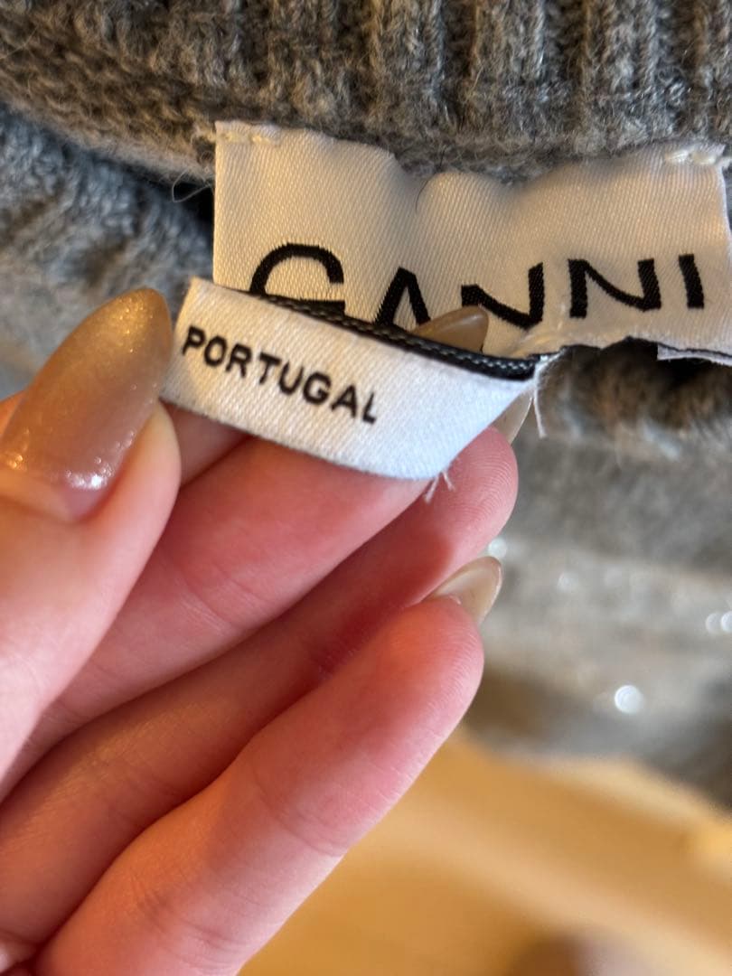 GANNI ニットベスト M グレー 佐藤ミケーラ倭子さん着用