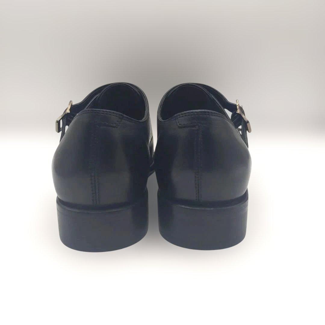 極美品 LANVIN COLLECTION 26cm ダブルモンク 黒ランバン