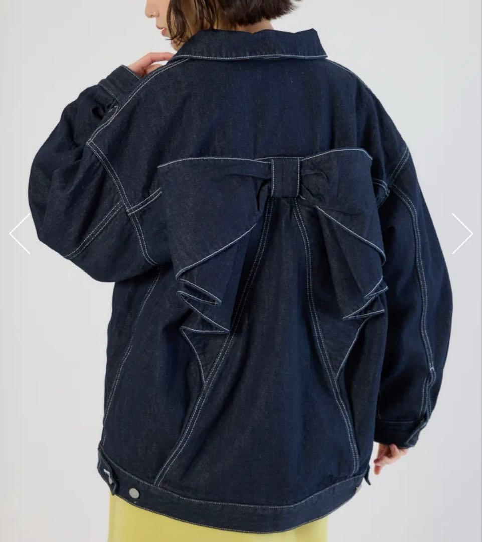 ロデオクラウン　リボンデニムジャケット　試着のみ　タグ付き　ワンウォッシュカラー