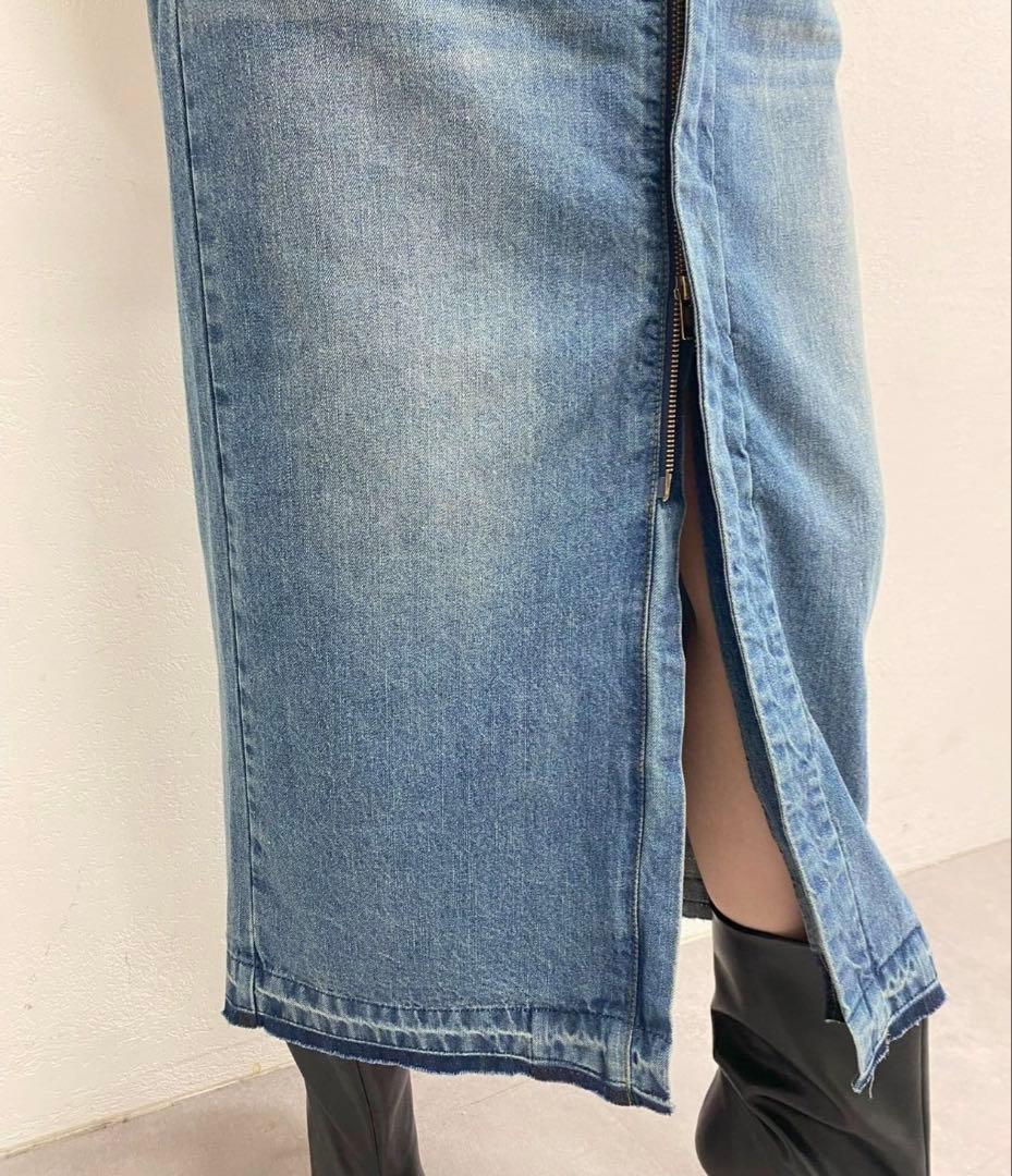 ラウンジドレス　新品タグ付き　ノーカラーデニムワンピース