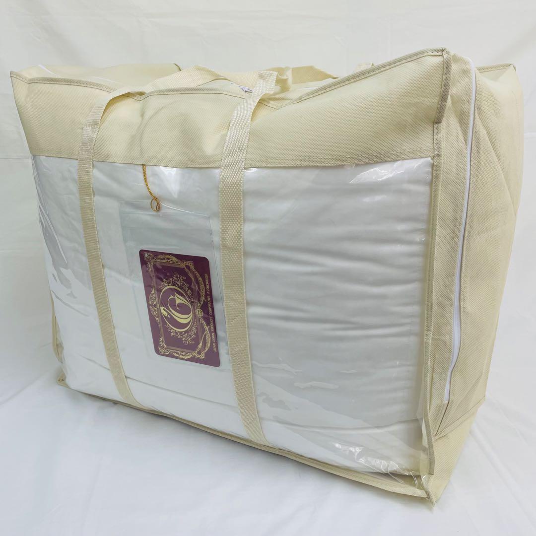 羽毛布団 ダブル ホワイトダック90%　日本製　エクセルゴールド