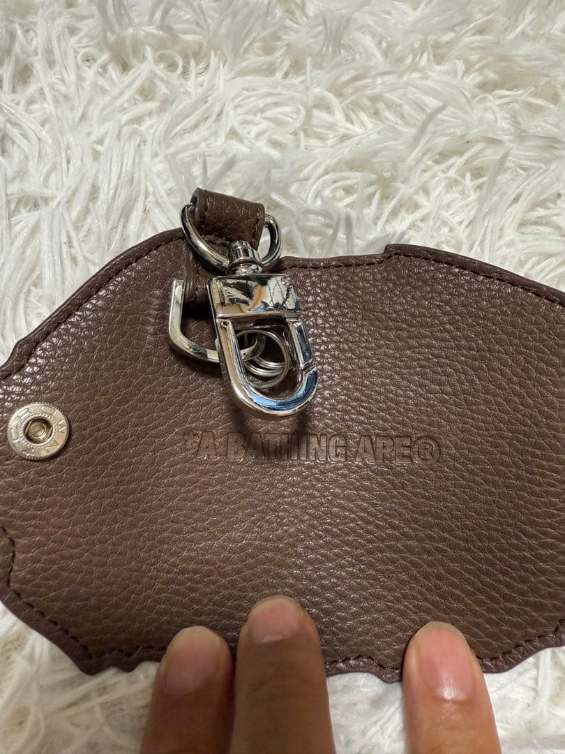 o*p様 ape レザー キーケース キーリング キーホルダー