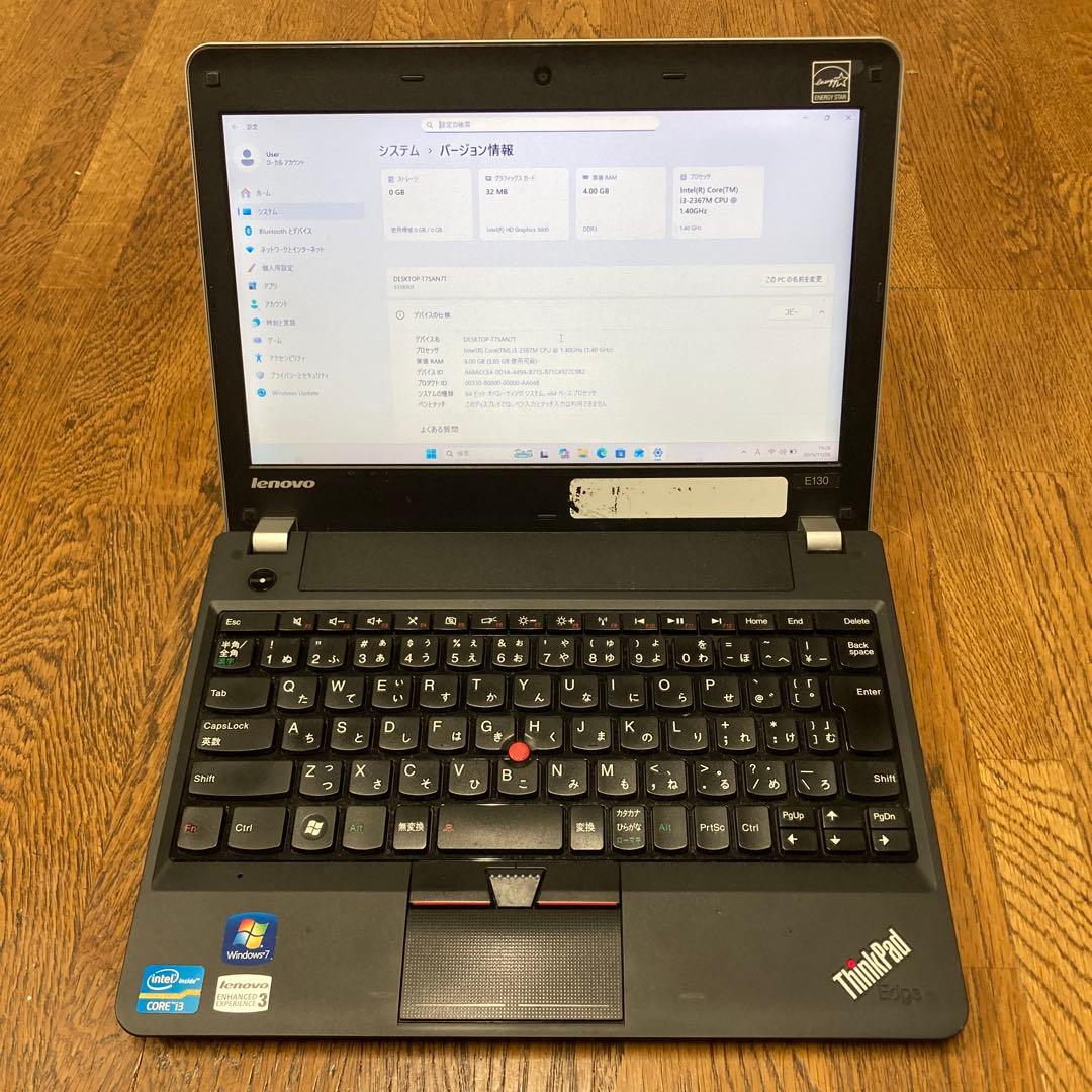Lenovo ThinkPad E130 11.6インチ ノートPC