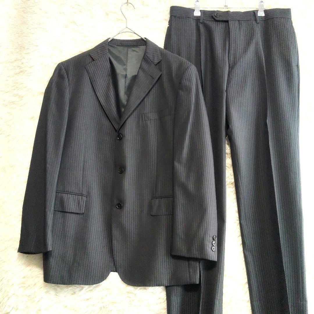 美品 ジェイプレス J.PRESS セットアップ スーツ ストライプ AB7