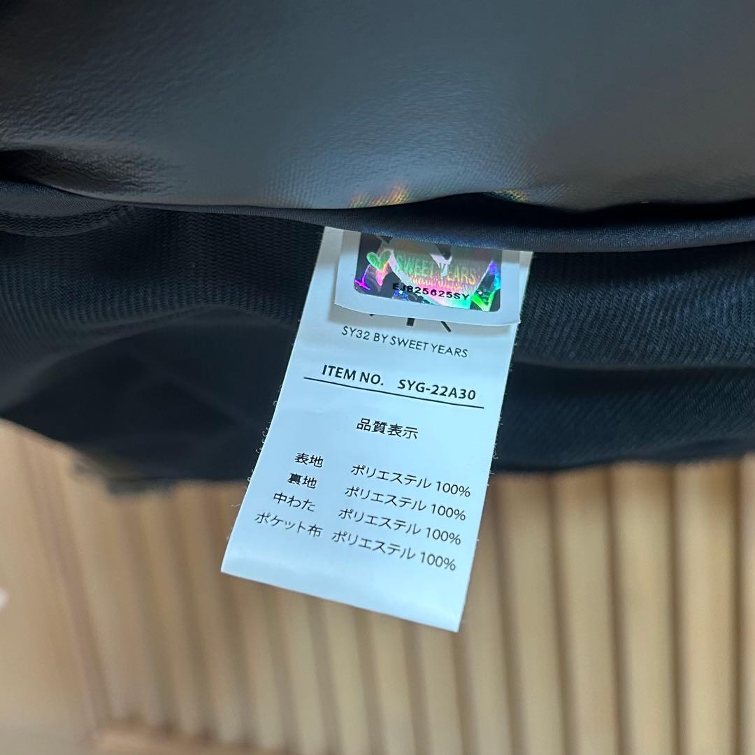 美品SY32 BY SWEET YEARS ゴルフ ブラックダウンベスト