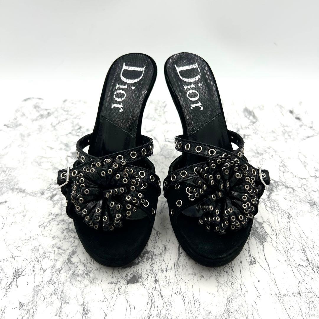 美品✨ Dior ミュール パイソン ベルト