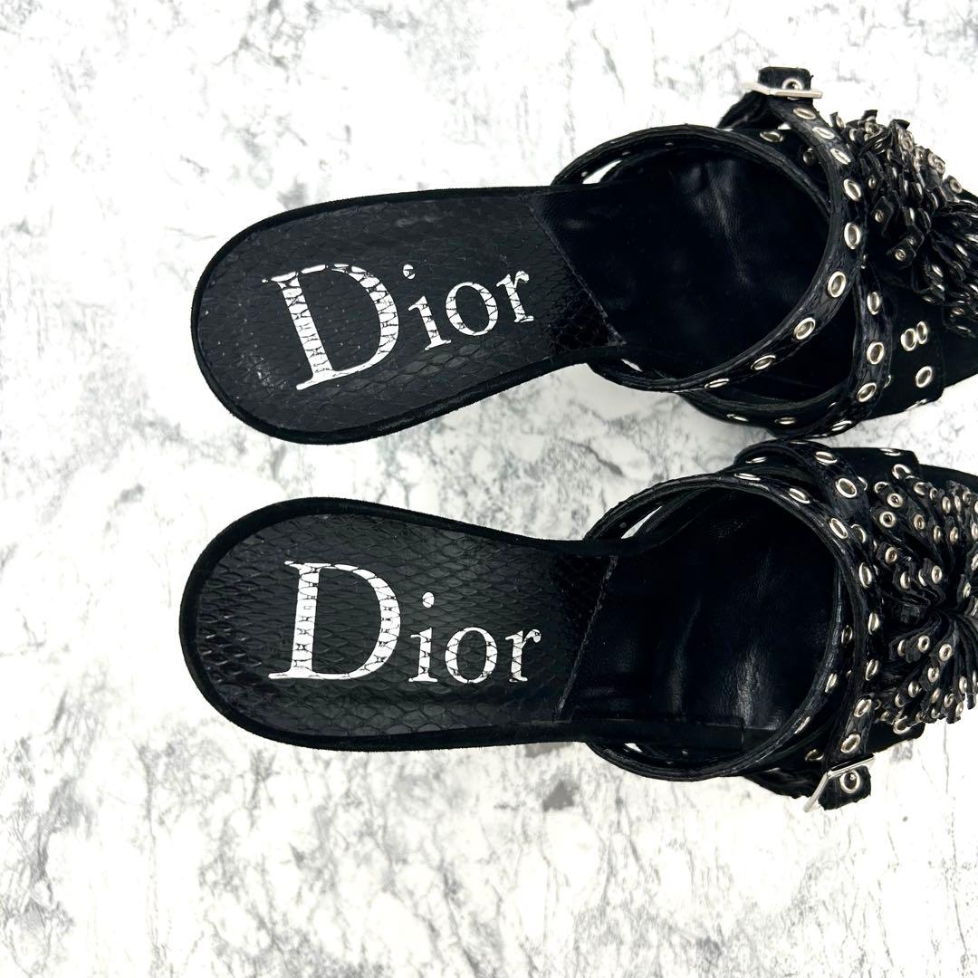 美品✨ Dior ミュール パイソン ベルト