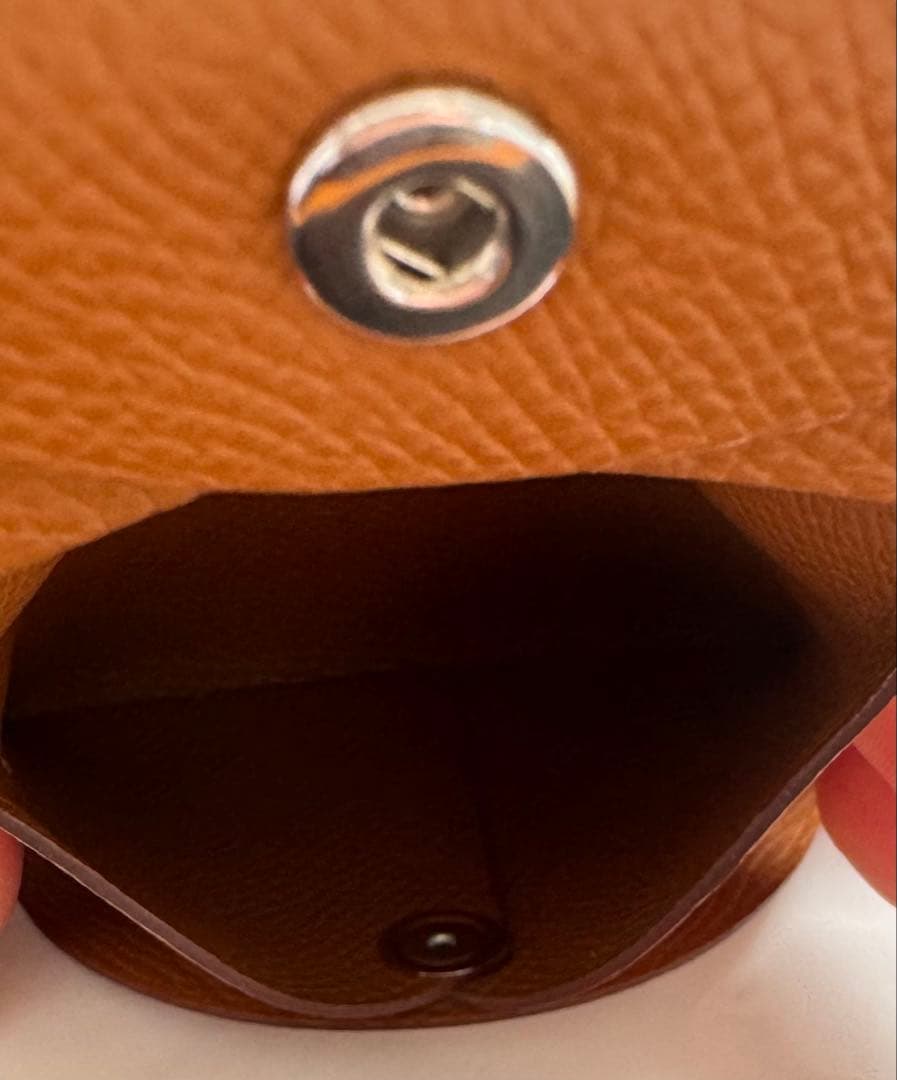 HERMES バスティア ケース　ヴォーエプソン ゴールド ブラウン