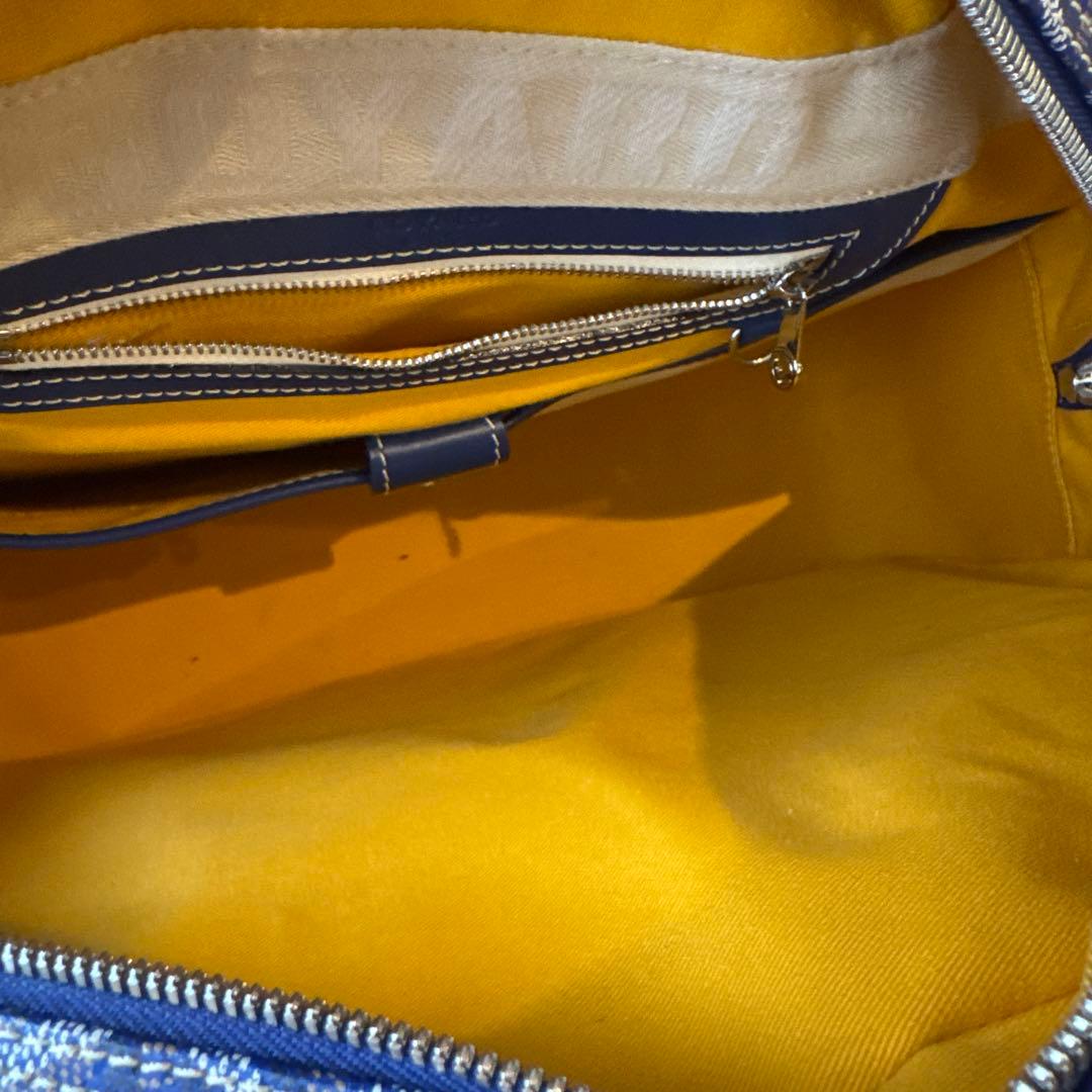 Goyard 幾何学模様 ボストンバッグ　青