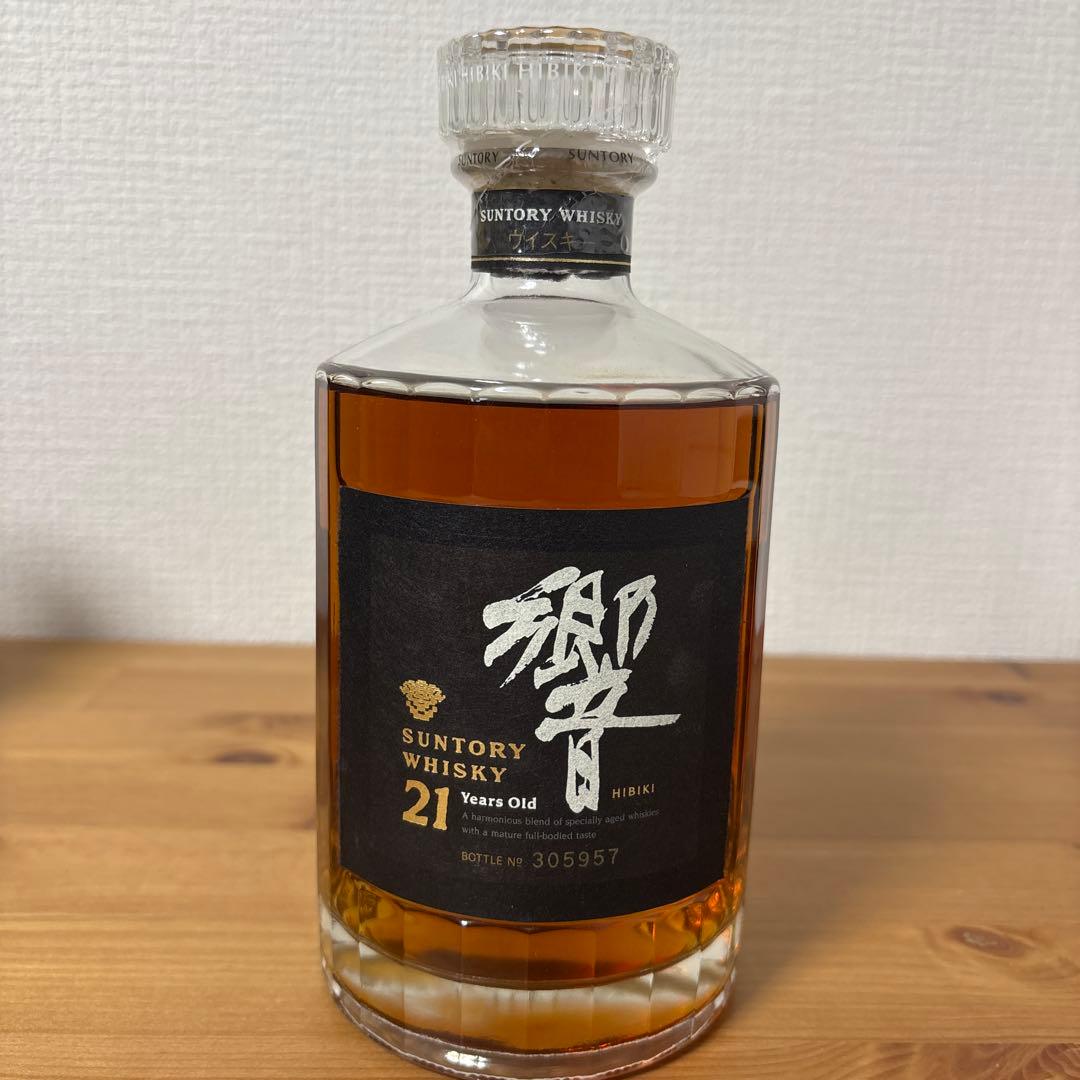 サントリーウイスキー　響21年　金キャップ　旧ボトル　未開封❷