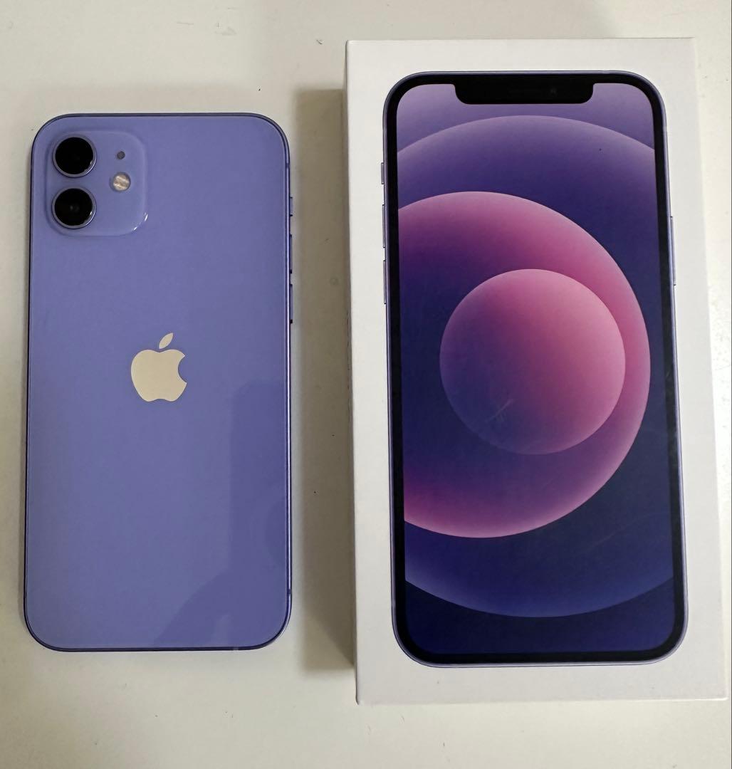 【美品】iPhone12 64GB パープル 83%