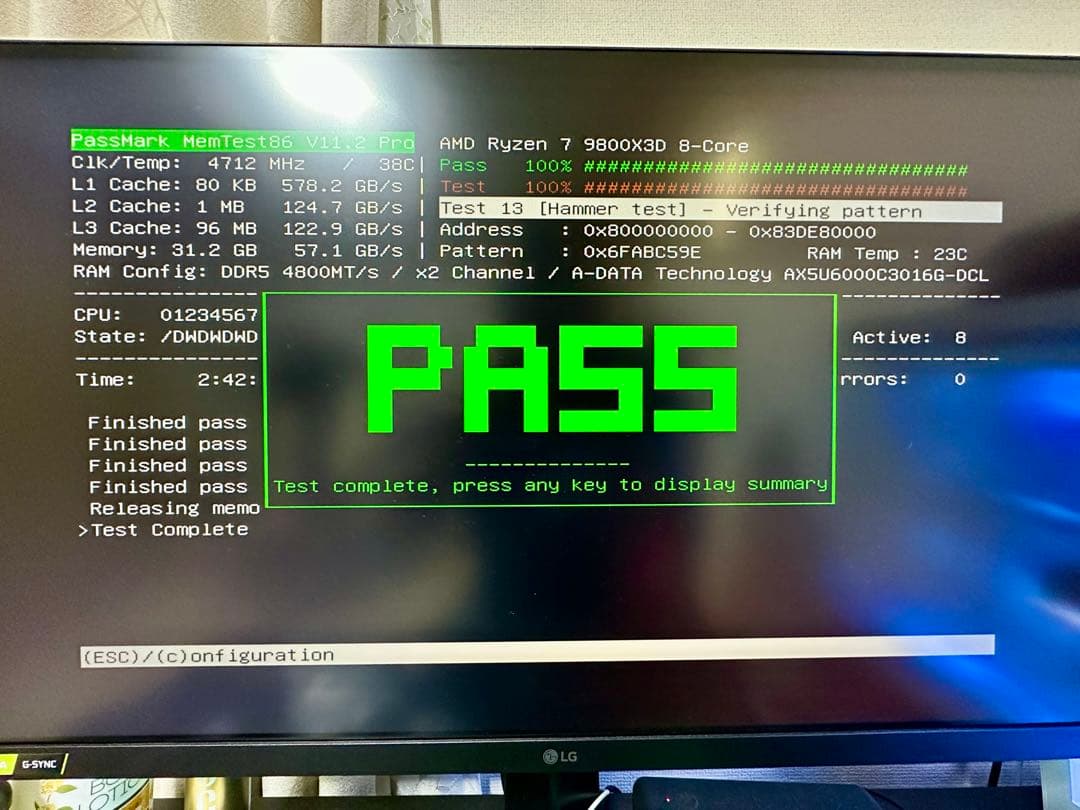 XPG RGB メモリ DDR5 32GB(16x2) 6000MT/s