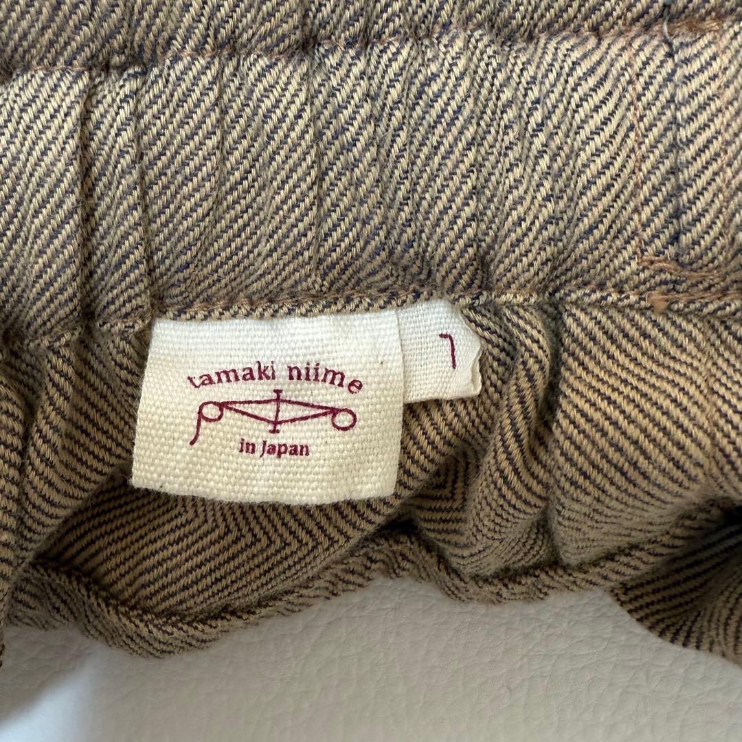 タマキニイメ サルエルパンツ タルンパンツ 日本製 コットン ベージュ系