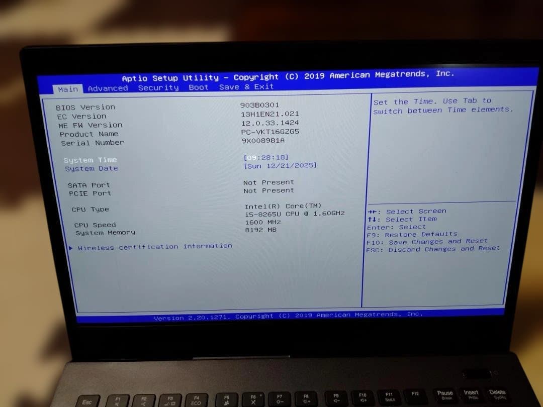 NEC VersaPro PC-VKT16GZG6 13.3インチ８GBジャンク