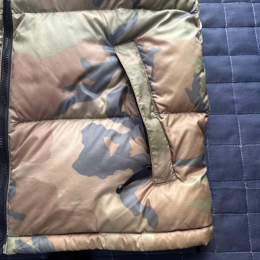 THE NORTH FACE カモフラージュ ダウンベスト サイズM/M