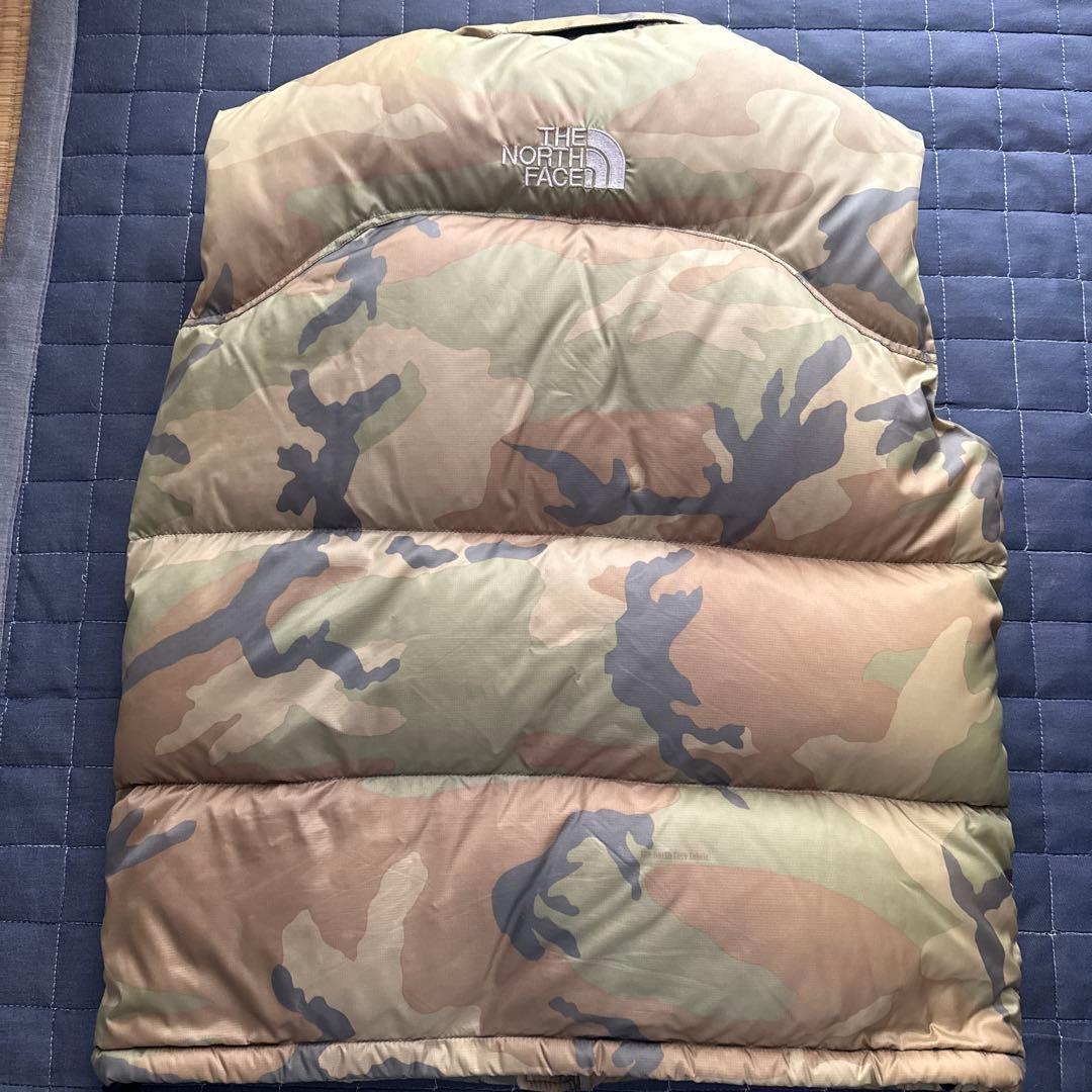 THE NORTH FACE カモフラージュ ダウンベスト サイズM/M