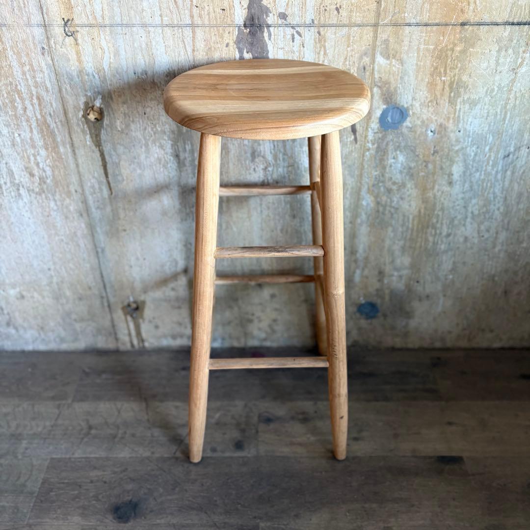 GALLUP ギャラップ　チーク ラウンドトップ スツール　30インチ　④