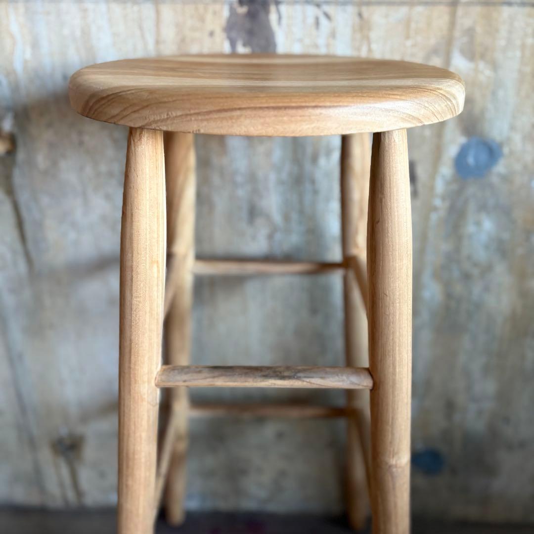 GALLUP ギャラップ　チーク ラウンドトップ スツール　30インチ　④