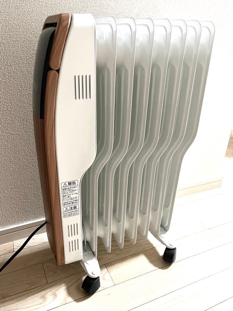【値下げ】オイルヒーター POH-S1208M 木目ナチュラル