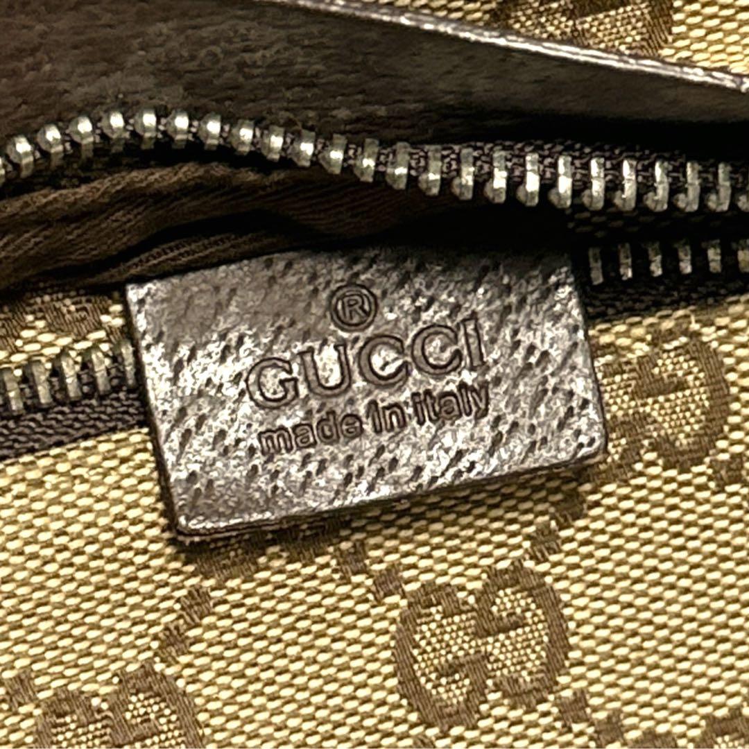 D053/GUCCI グッチ GG キャンバス ボディバッグ ウエストバッグ