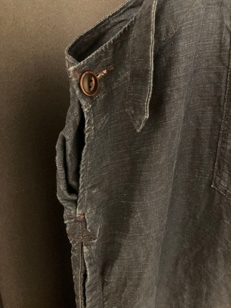 45R リネンの908オーバーオール インディゴ　フォーティーファイブアール