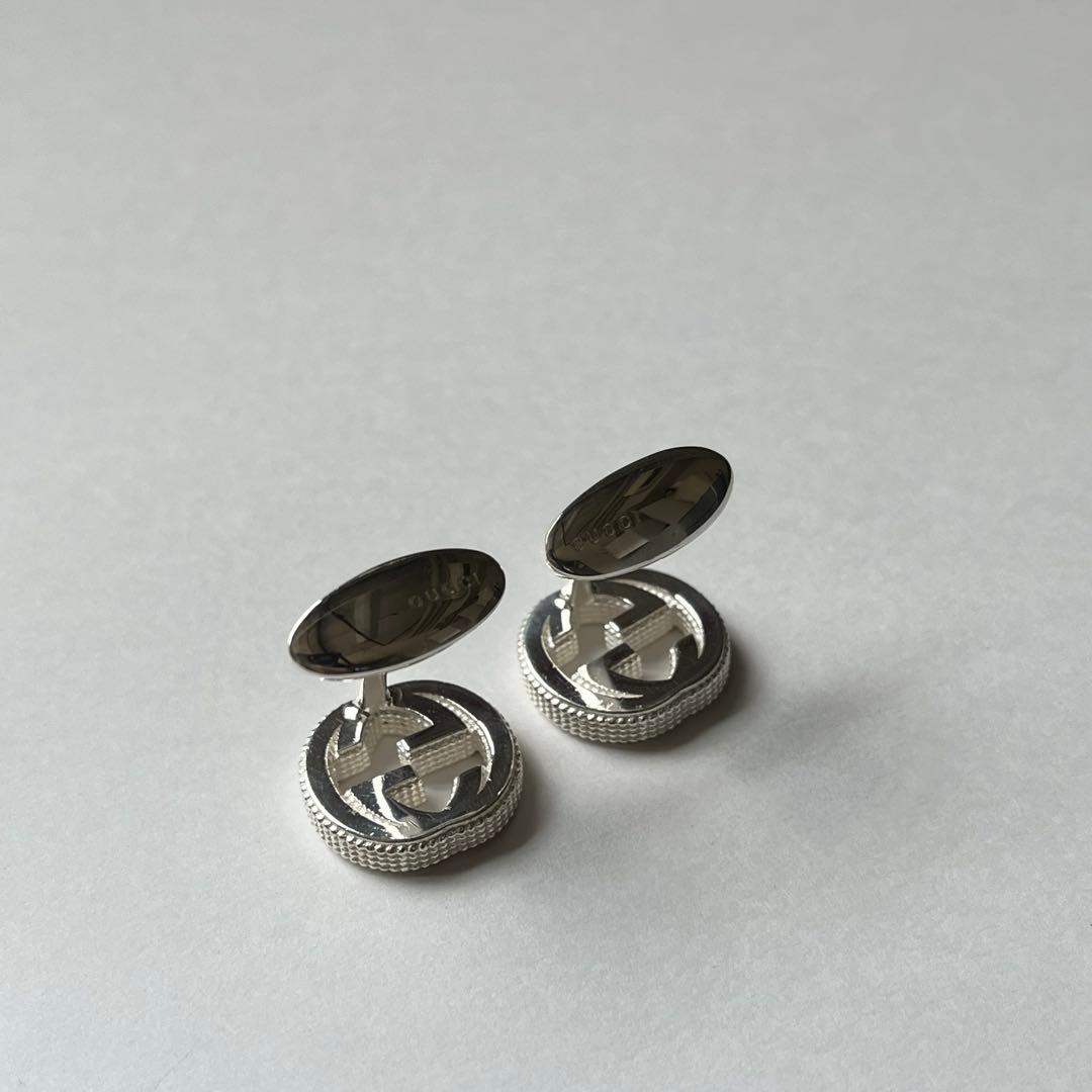 GUCCI グッチ　インターロッキング　カフス　シルバー　925