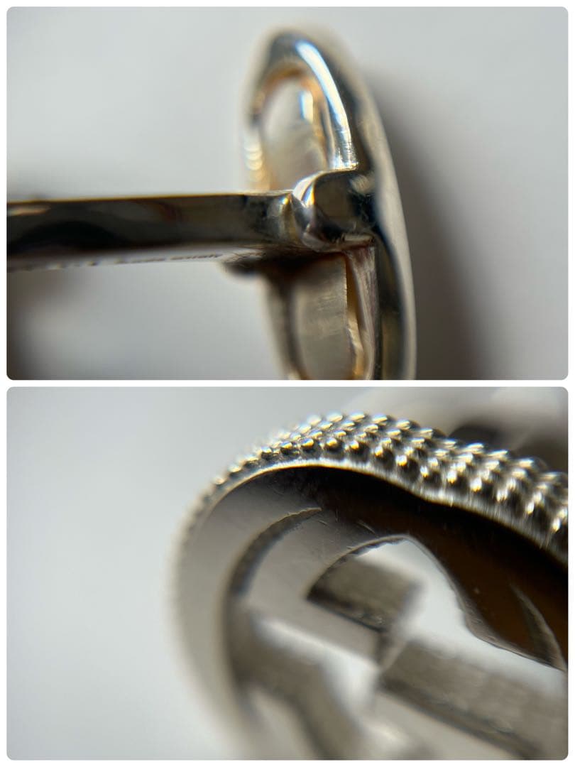 GUCCI グッチ　インターロッキング　カフス　シルバー　925