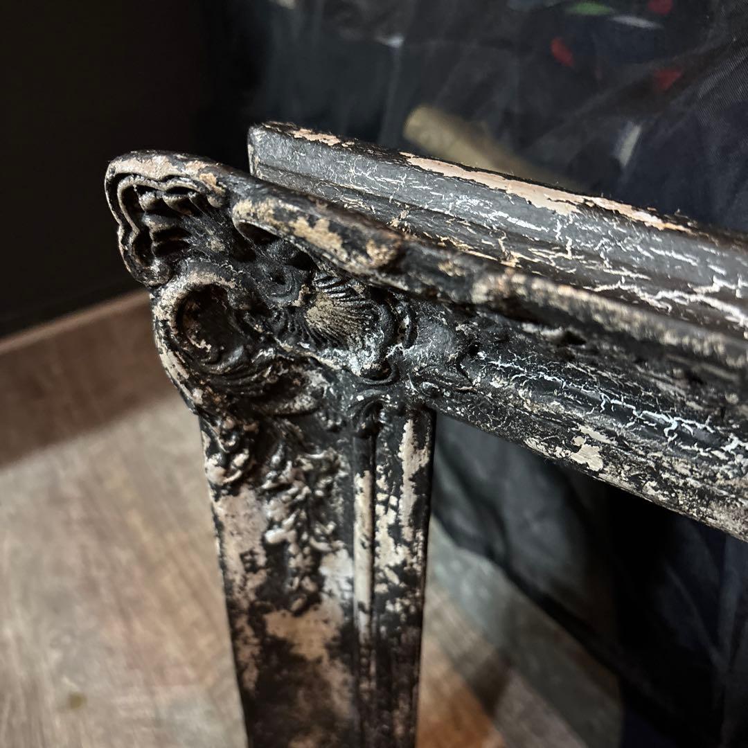 ブラックシャビーシック　アンティーク風装飾木製フレーム