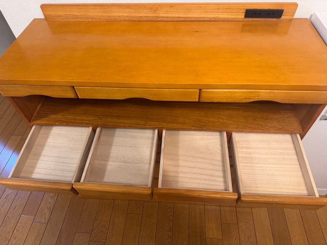 【引き取りのみ】木製チェスト ナチュラルウッド 引き出し付き