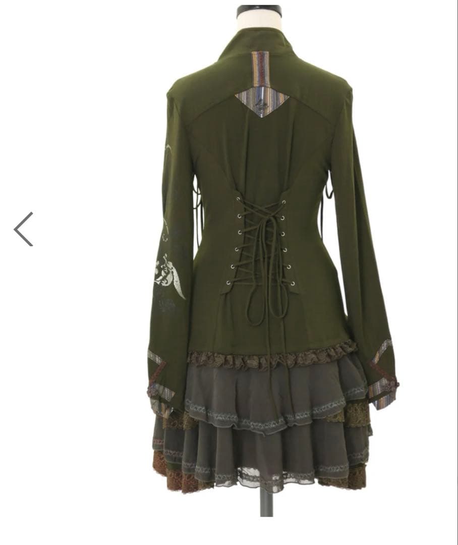 Ozz Oneste チャイナ編み上げ2wayジャケット　カーディガン