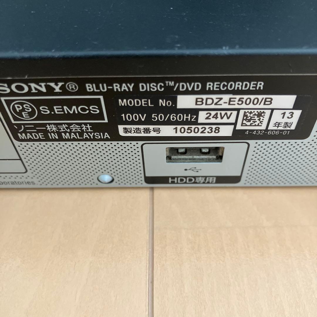 【SONY BDZ-E500】 ブルーレイ 純正リモコン付き