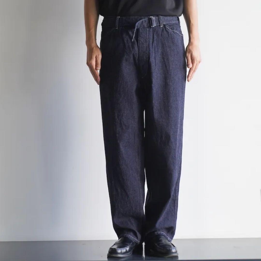 美品　comoli ベルテッド デニム　2