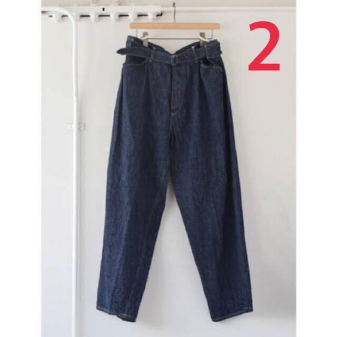 美品　comoli ベルテッド デニム　2
