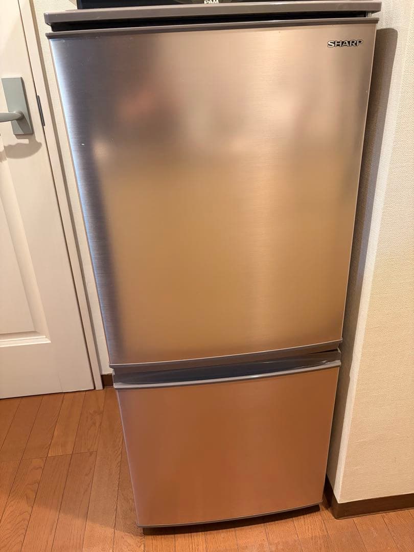 【全国送料込み】SHARP 冷蔵庫 2ドア 137L 両開き SJ-D14E-N