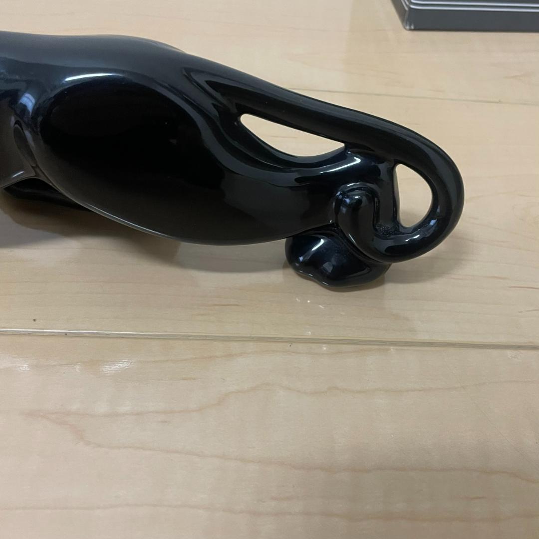 【極美品】ブラックパンサー 陶器　置物　ヴィンテージ