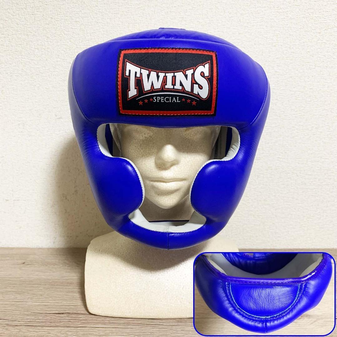 【美品】ツインズ ヘッドギア ヘッドガード 本革製 ボクシング ムエタイ