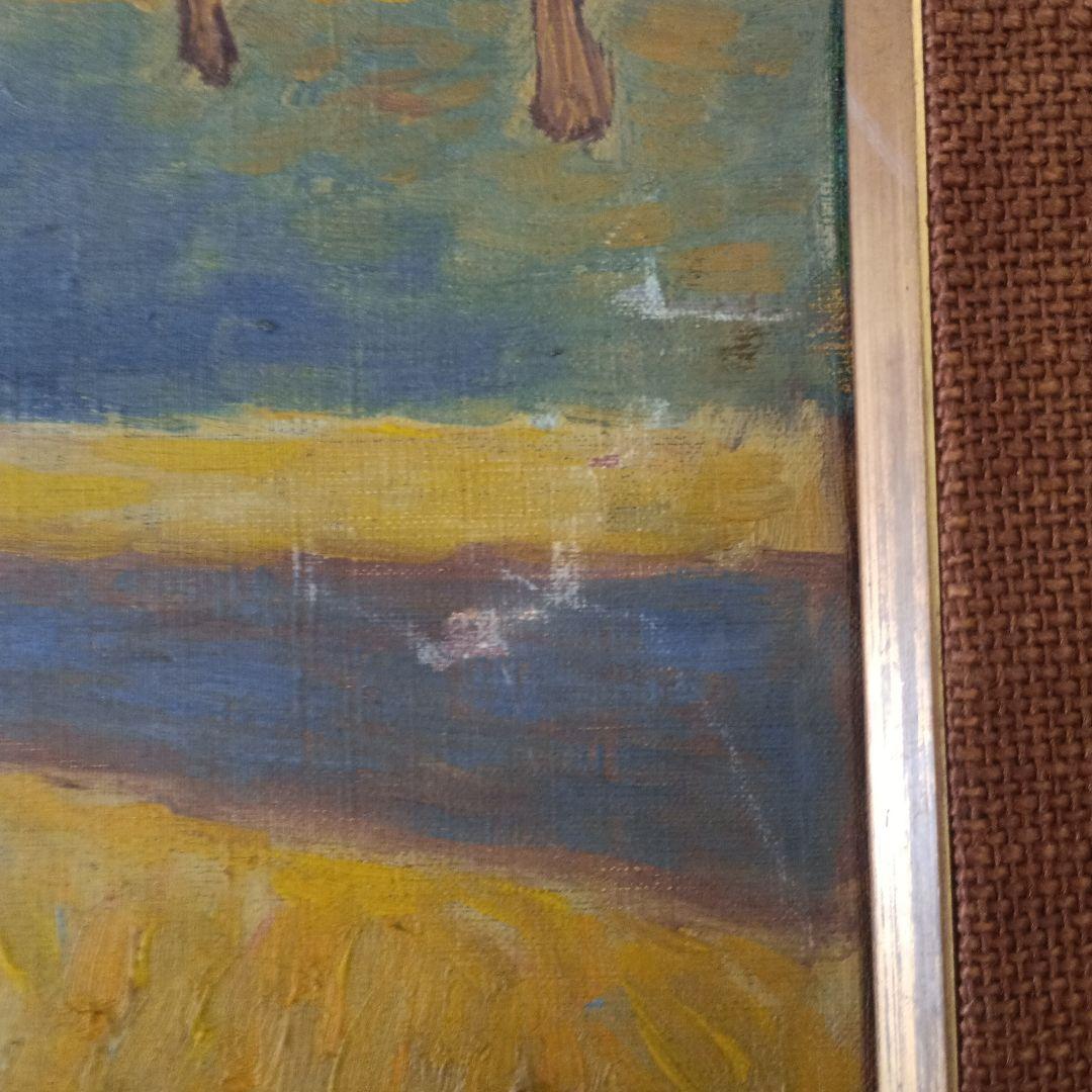 u*c様 4583）油絵P12号「岡崎城」TAKEOのサイン