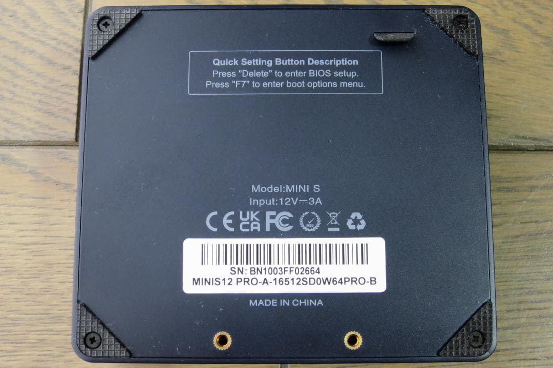 Beelink Mini S12 Pro/Intel N100/ミニPC